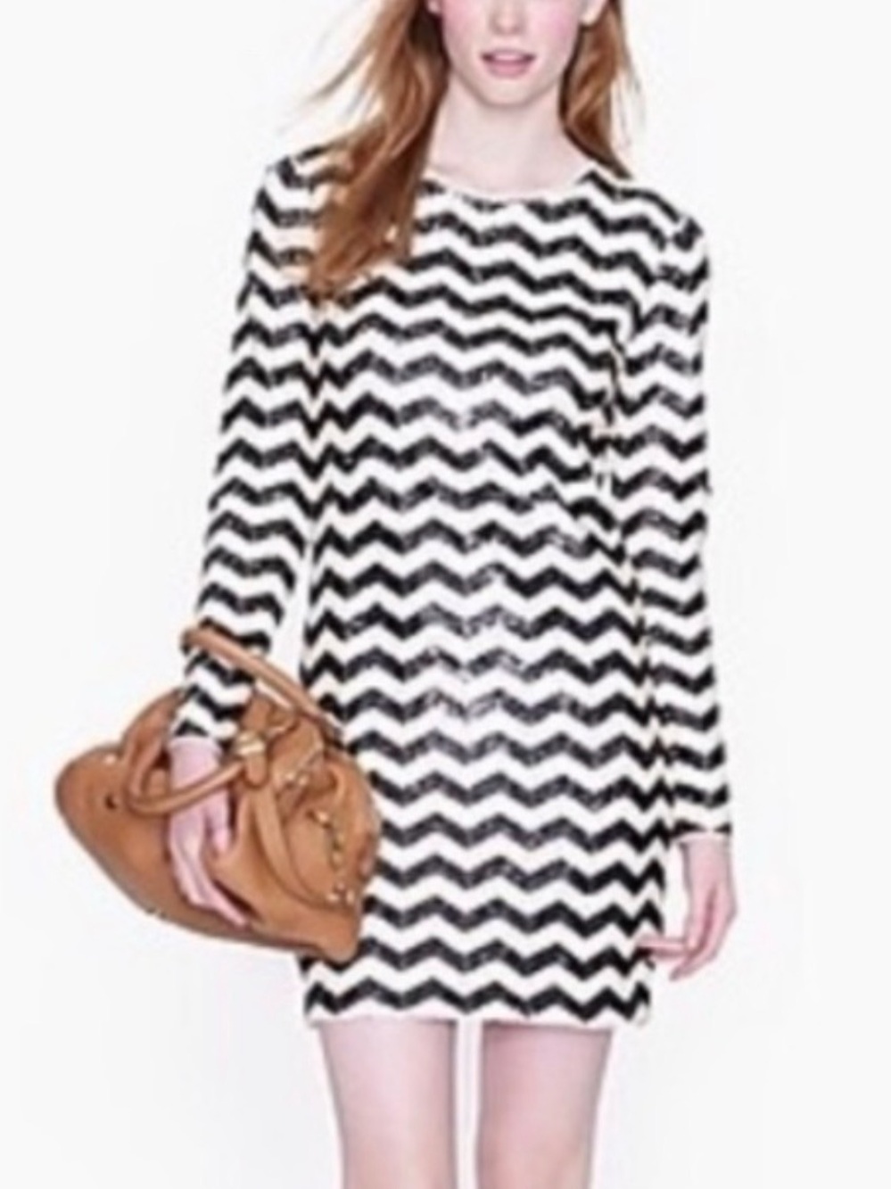 J Crew chevron sequin stripe dress size XS like new